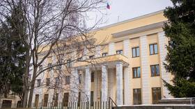 Man rams car into Russian embassy