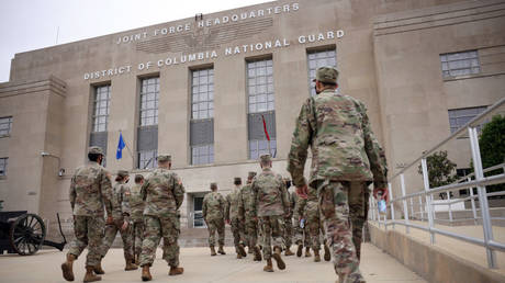File photo: DC National Guard return to the Armory after four-month deployment to the US Capitol, May 24, 2021