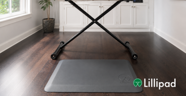 Lillipad Engineers Standing Mat to Its Own Desk Frame, Solving a Fit Problem Generic Mats Create