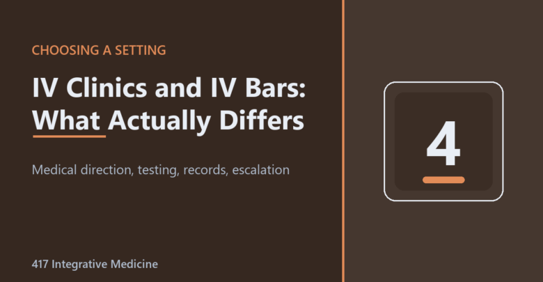 IV Clinics and IV Bars: What Actually Differs